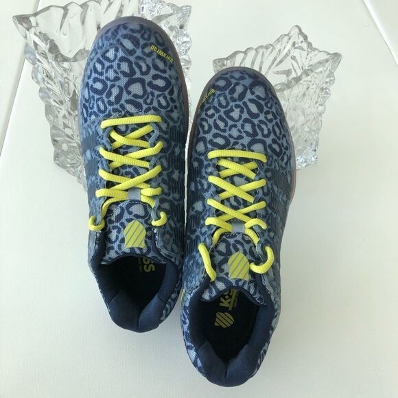 K-Swiss Hypercourt Express Blue Leopard Tennis Shoes. - Picture 2 of 16